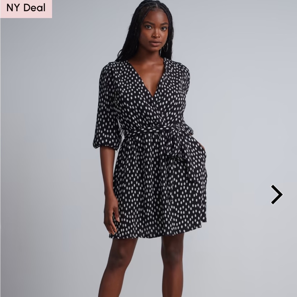 New York & Company Polka Dot Wrap Dress - New with tags.